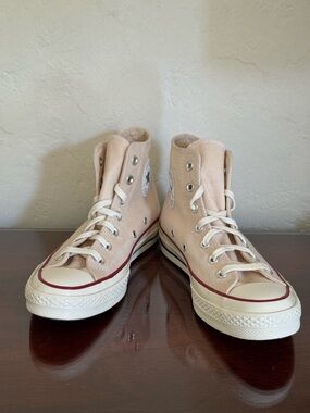 Converse Chuck Taylor All Star High Top Natural Ivory Canvas Sneakers Size 8